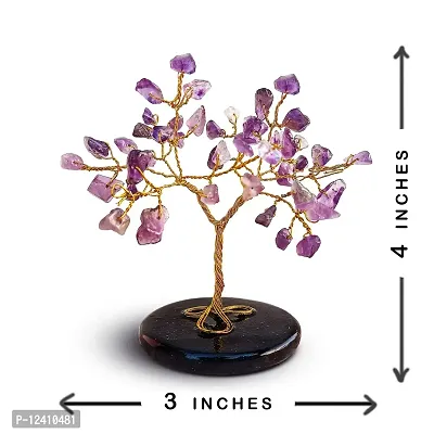 Crystal Tree - Amethyst Tree - Car Dashboard Accessories - Dashboard Figurines & Idols - Crystal showpieces for Home Decor- Crystal Home Decor Items- Crystal Tree for Good Luck-thumb2