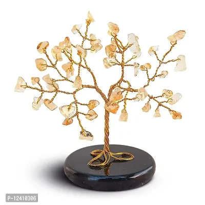 Crystal Tree - Citrine Tree - Car Dashboard Accessories - Dashboard Figurines & Idols - Crystal showpieces for Home Decor- Crystal Home Decor Items- Crystal Tree for Wealth and Fortune - Money Tree-thumb0