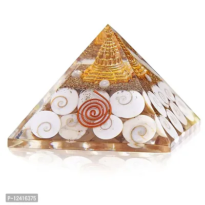 Gomti Chakra Original Shree Yantra Pyramid for Wealth and Prosperity Feng Shui vastu items for home for good luck item Positive Energy Size 2.5-3 inch-thumb0