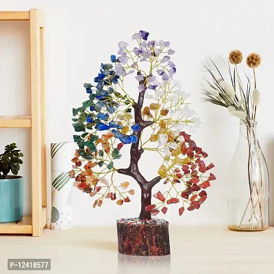 PREK Decorative Items for Home Decor Item Seven Chakra Crystal Tree Quirky Home Decor Showpieces for Good Luck Money Crystal Tree Gift Items Room Decor Wedding Gift Standard Size - Multicolor, 1 Piece