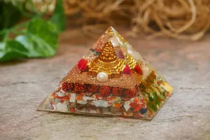 Prek Shree Shri Yantra Pyramid for Wealth and Prosperity, Healing Removing Negativity Positive Energy Vaastu and Feng Shui Stone (2.5-3 inch)-thumb2