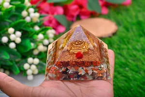 Prek Shree Shri Yantra Pyramid for Wealth and Prosperity, Healing Removing Negativity Positive Energy Vaastu and Feng Shui Stone (2.5-3 inch)-thumb1