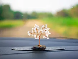 Crystal Tree - Clear Quartz Tree - Car Dashboard Accessories - Dashboard Figurines & Idols - Crystal showpieces for Home Decor- Crystal Home Decor Items- Crystal Tree for Good Luck-thumb2