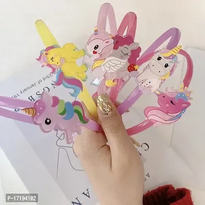 Non-Slip Children Little Girls Cute Cartoon Unicorn Princess Mermaid Quality Hairband-thumb4
