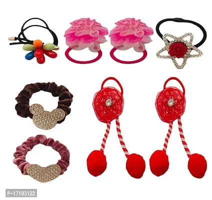 Barakath Baby Girl's Hair Accessories Set 23 pcs Hair Clips Bows Hairpins Hair Ties Set(Random Color And Design)-thumb4