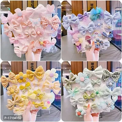 8 pieces/ 1 SET Baby Girl's Hair Clips Cute Hair Bows Baby Hair Accessories Hairpins Set For Baby Girls Teens Toddlers, Assorted styles-thumb0