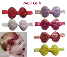 Baby Girls Headbands For Big Boutique Bling Sparkly Glitter Sequin Hair Bows Headband Elastic Hair Bands Hair Accessories for Toddlers Infants Newborns-thumb1