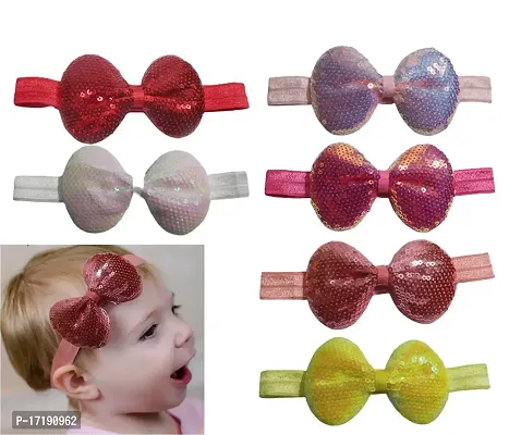 Baby Girls Headbands For Big Boutique Bling Sparkly Glitter Sequin Hair Bows Headband Elastic Hair Bands Hair Accessories for Toddlers Infants Newborns-thumb0