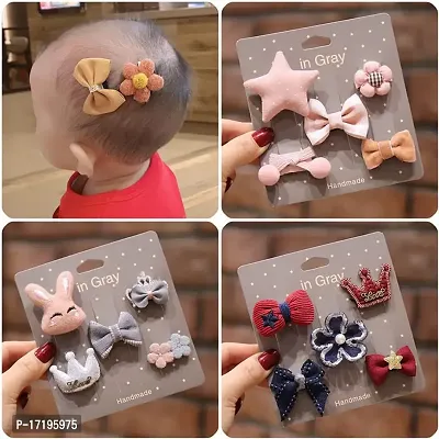 10pcs(2set) Baby hairpin hairpin headdress baby side clip the hair Korean princess children's hair accessories-thumb3