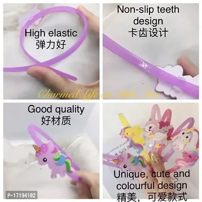 Non-Slip Children Little Girls Cute Cartoon Unicorn Princess Mermaid Quality Hairband-thumb5