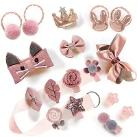 Barakath 18 pieces Baby Girl's Hair Clips Cute Hair Bows Baby Elastic Hair Ties Hair Accessories Ponytail Holder Hairpins Set For Baby Girls Teens Toddlers, Assorted styles with gift box-thumb2