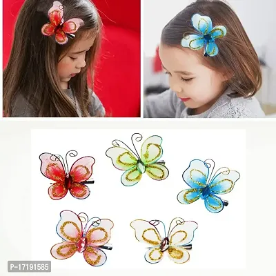 Hair Pins Butterfly Brooch -Barrettes Clips Children Fashion Hairpin Hair-clips Hair Accessories Set for Girls  Women Head Dress - 5 Pcs Pack-thumb0
