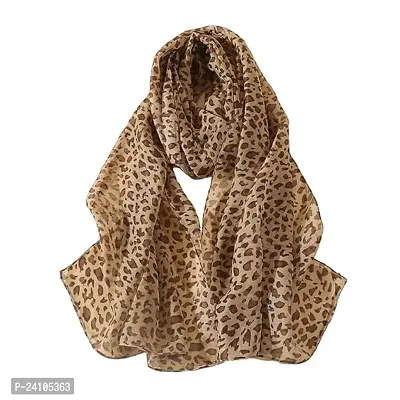 Barakath Chiffon Printed Leopard Shawl Fashion Hijab Long Scarf-thumb0