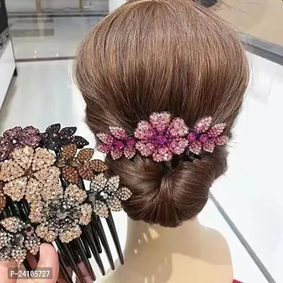 1PCS Fashion Women Rhinestone Flower Duckbill Hair Claws Hair Clip