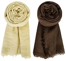 Chalier 4 PCS Hijab Scarfs for Women Soft Scarf Shawl Lightweight Long Wraps for All Season,Dark Khaki/Beige/Black/Yellow-thumb4