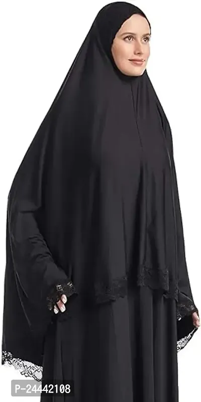 Barakath Muslim Lace Khimar Prayer Long Hijab for Women Middle Eastern Islamic Jilbab Prayer Veils Headcover Headscarf-thumb2