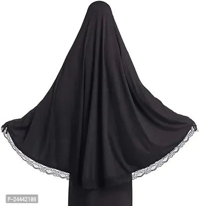 Barakath Muslim Lace Khimar Prayer Long Hijab for Women Middle Eastern Islamic Jilbab Prayer Veils Headcover Headscarf-thumb3
