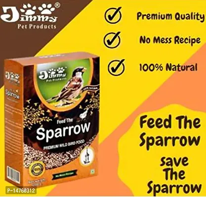 JiMMy Pet Products Feed The Sparrow Wild Bird Small Parakeet Seeds Food Refill for Bird Feeder (1.2kg)-thumb3