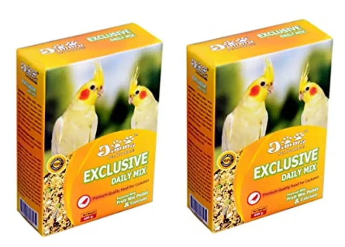 Jimmy Pet Products Exclusive Daily Mix Fruit Pellets and Calcium Bird Food for Cockatiel 900 Gms