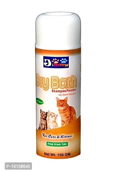 JiMMy Pet Products Dry Bath Cat Shampoo Powder for Cats and Kittens No Water Needed 300 Grams-thumb4