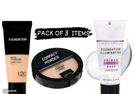 Makeup Combo( foundation,compact powder,primer)