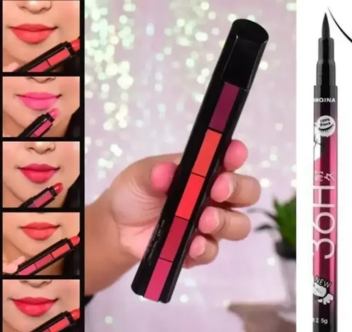 Trending  in 1 Lipstick with Waterproof Sketch Eyeliner