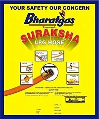 Suraksha LPG Hose 5 Layer Coating Gas Pipe -1.5 Meter - ISI Certified - 100 Percent Flame Resistant-Made with Reinforced Steel - 5 Year , Orange-thumb3