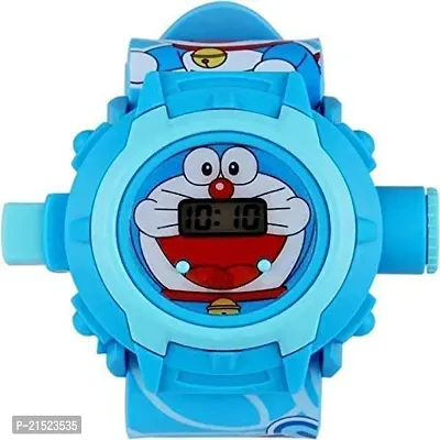 Digital Doraemon Projector Watch 24 Images to Display Doraemon Wrist Watch for Kids Girls Birthday Gift-thumb0