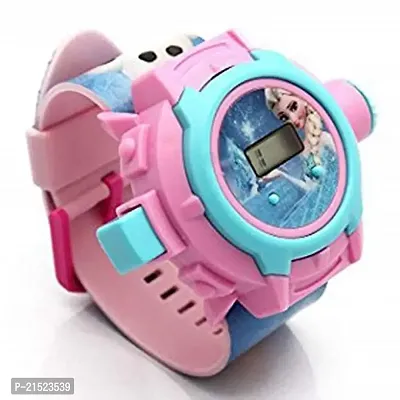 Digital Frozen Projector Watch 24 Images to Display Frozen Wrist Watch for Kids Girls Birthday Gift