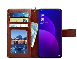 Coverblack Dual Protection Artificial Leather,Rubber Flip Cover For Tecno I5 Pro ,Tecno I7ProExecutive Brown-thumb3