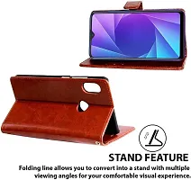 Coverblack Grip Case Artificial Leather,Rubber Flip Cover For Lenovo A2010Executive Brown-thumb4