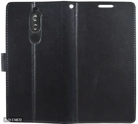 Classy Grip Case Artificial Leather,Plastic Flip Cover For Huawei Mate 10 Lite , Honor 9IVintage Starry Black-thumb2