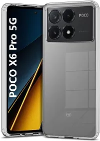 Coverblack Dual Protection Rubber Back Cover For Poco X6 Pro 5GTransparent-thumb1