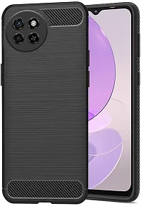 Classy Waterproof Rubber Back Cover For Itel S23Black-thumb1