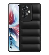 Coverblack Matte Soft Case | Liquid Silicon Puff Case Back Cover For Oppo Cph2603 , F25 Pro 5GBlack-thumb1