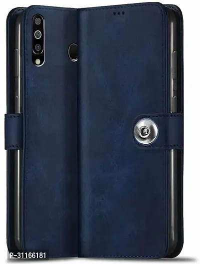 Classy Magnetic Case Artificial Leather,Rubber Flip Cover For Honor 20IBlue-thumb0