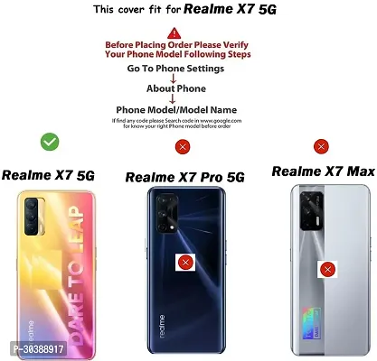 Coverblack Dual Protection Fiber Back Cover For Realme Rmx3092 , X7 5GNavy Blue-thumb3