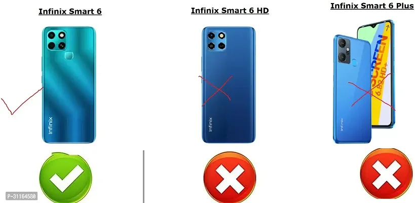 Classy Shock Proof Silicon Back Cover For Infinix Smart 6-thumb3