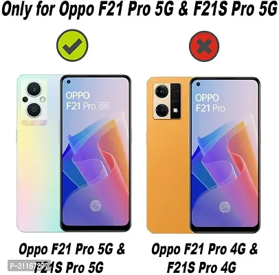 Classy Dual Protection Artificial Leather,Rubber Flip Cover For Oppo F21S Pro 5GBlue-thumb4