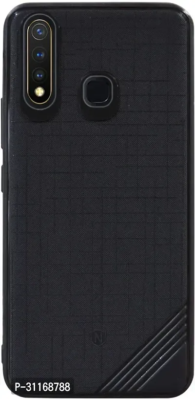 Classy Grip Case Rubber Back Cover For Vivo 1915 , Vivo Y19Black-thumb2