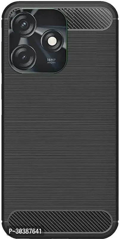 Coverblack Grip Case Rubber Back Cover For Tecno Ki5K , Spark 10CBlack-thumb2