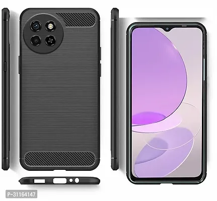 Coverblack Grip Case Rubber Back Cover For Itel S23Black-thumb0