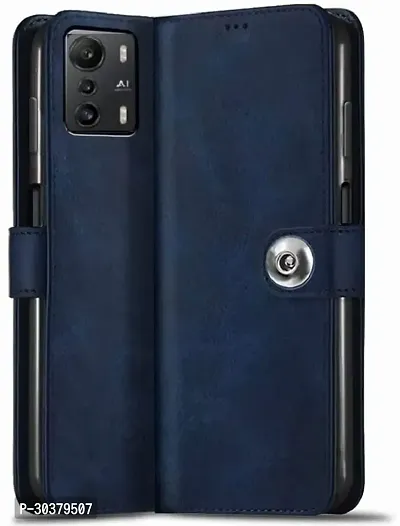 Coverblack Magnetic Case Artificial Leather,Silicon Flip Cover For Infinix X6815B , Zero 5G 2021Navy Blue-thumb0