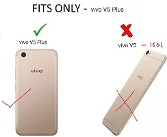 Classy Magnetic Case Artificial Leather,Rubber Flip Cover For Vivo V5Plus Limited EdiVenom Black-thumb3