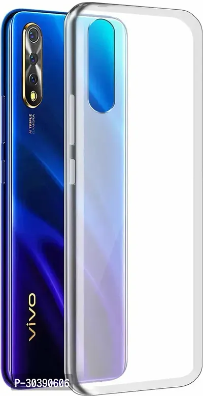 Coverblack Flexible Rubber Back Cover For Vivo Z1XTransparent Totu-thumb0