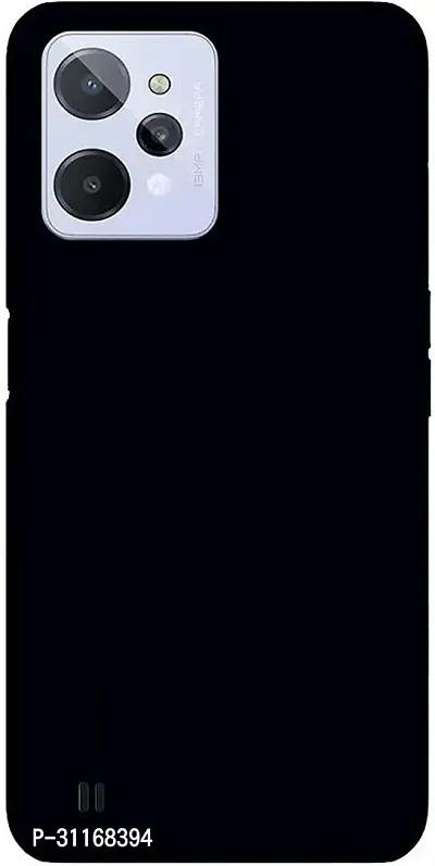 Classy Flexible Rubber Back Cover For Realme C31Black-thumb2