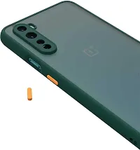 Coverblack Dual Protection Fiber Back Cover For Oneplus Nord 5G (2020)Dark Green-thumb3