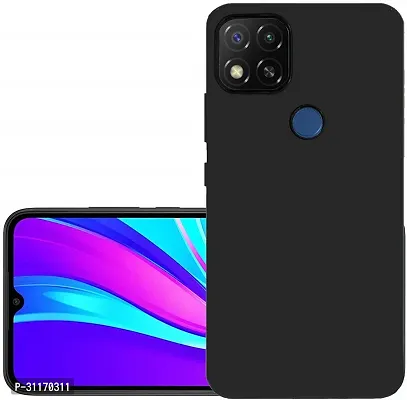 Classy Flexible Rubber Back Cover For Redmi 9Black-thumb2