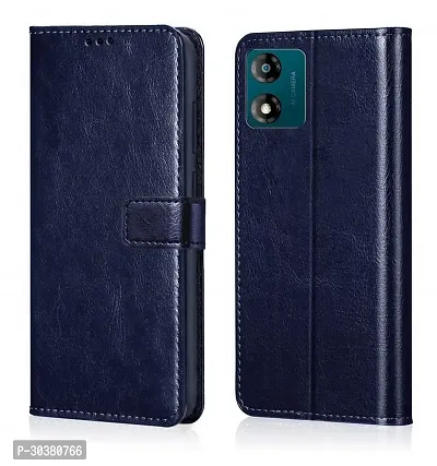 Coverblack Magnetic Case Artificial Leather,Rubber Flip Cover For Motorola _ E13Aegean Blue-thumb2