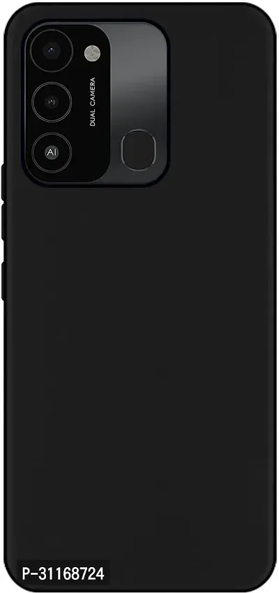 Classy Cases With Holder Rubber Back Cover For Tecno Spark 9Black-thumb0